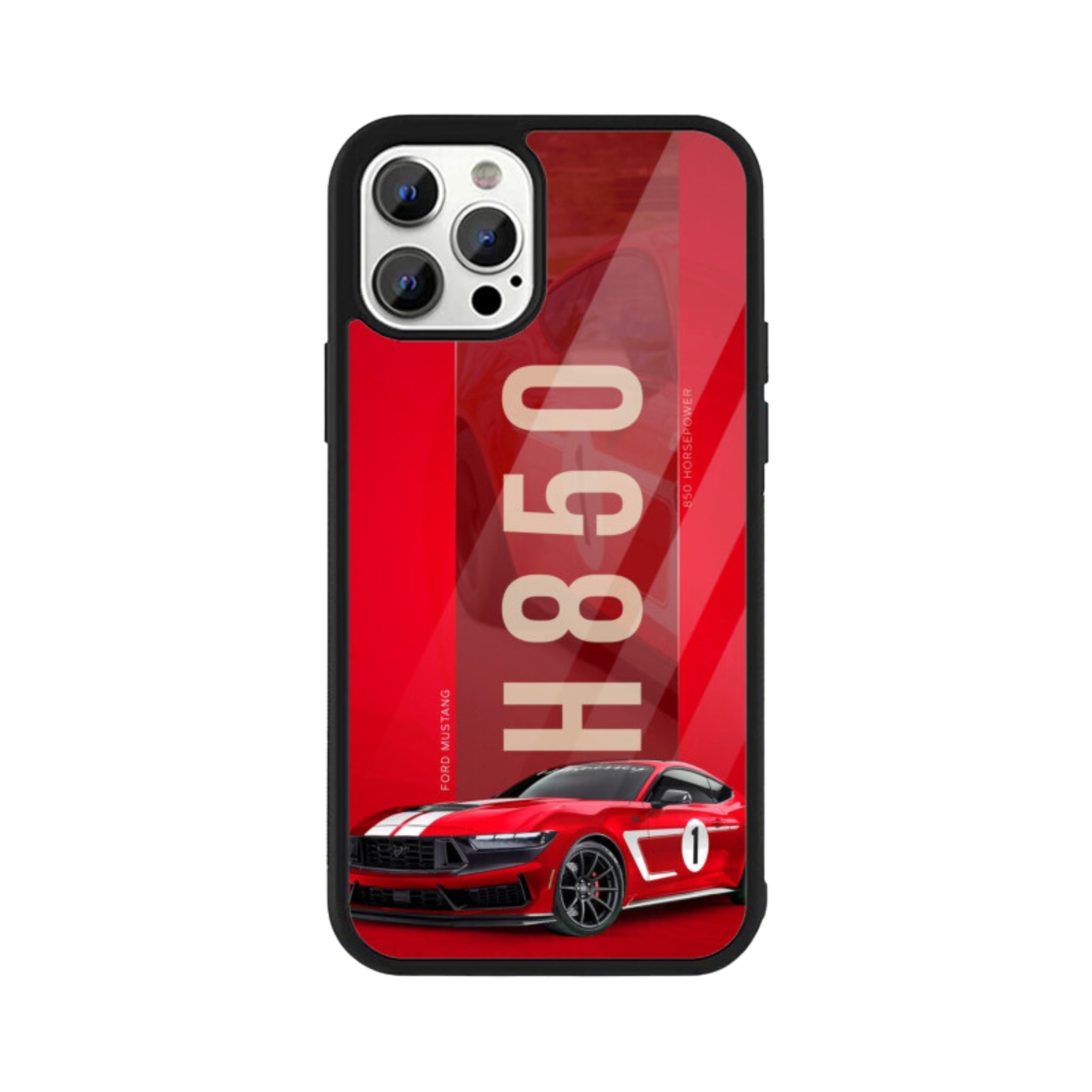 Red Mustang Glass Case for Apple iPhone