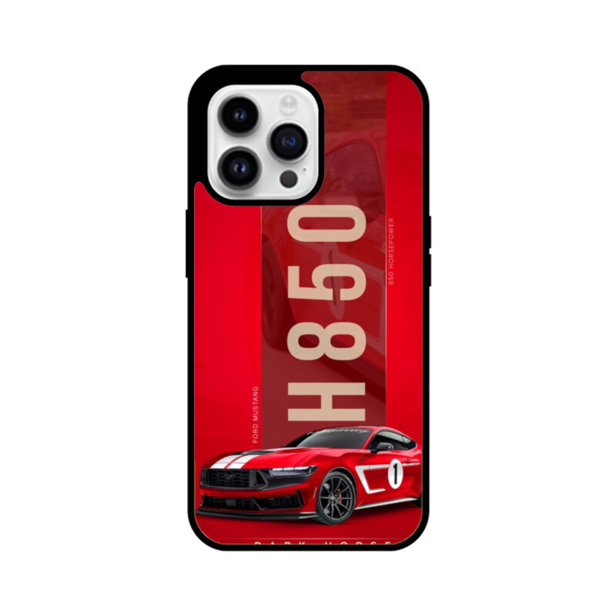Red Mustang Glass Case for Apple iPhone
