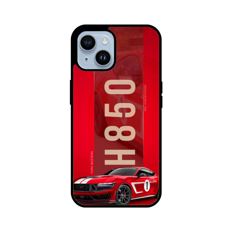 Red Mustang Glass Case for Apple iPhone