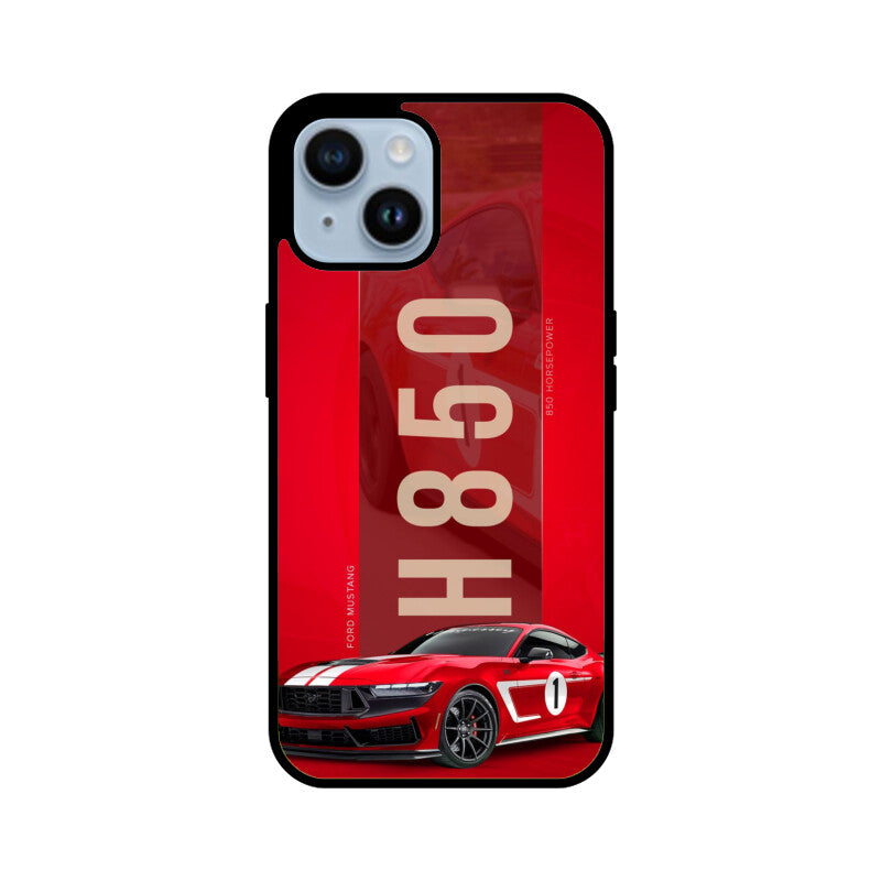 Red Mustang Glass Case for Apple iPhone