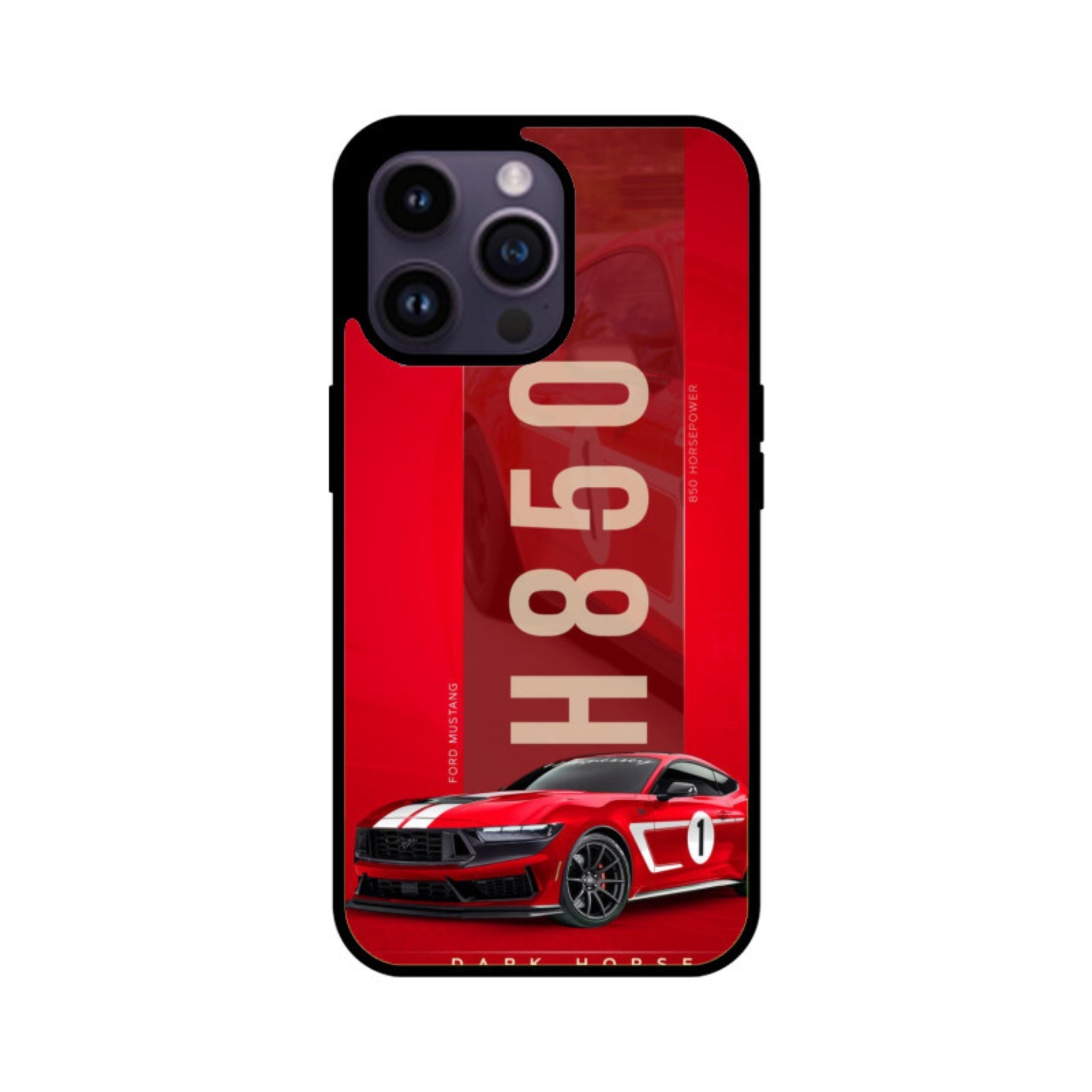 Red Mustang Glass Case for Apple iPhone