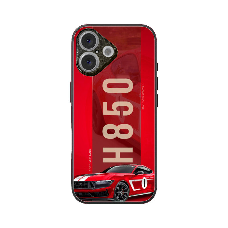 Red Mustang Glass Case for Apple iPhone