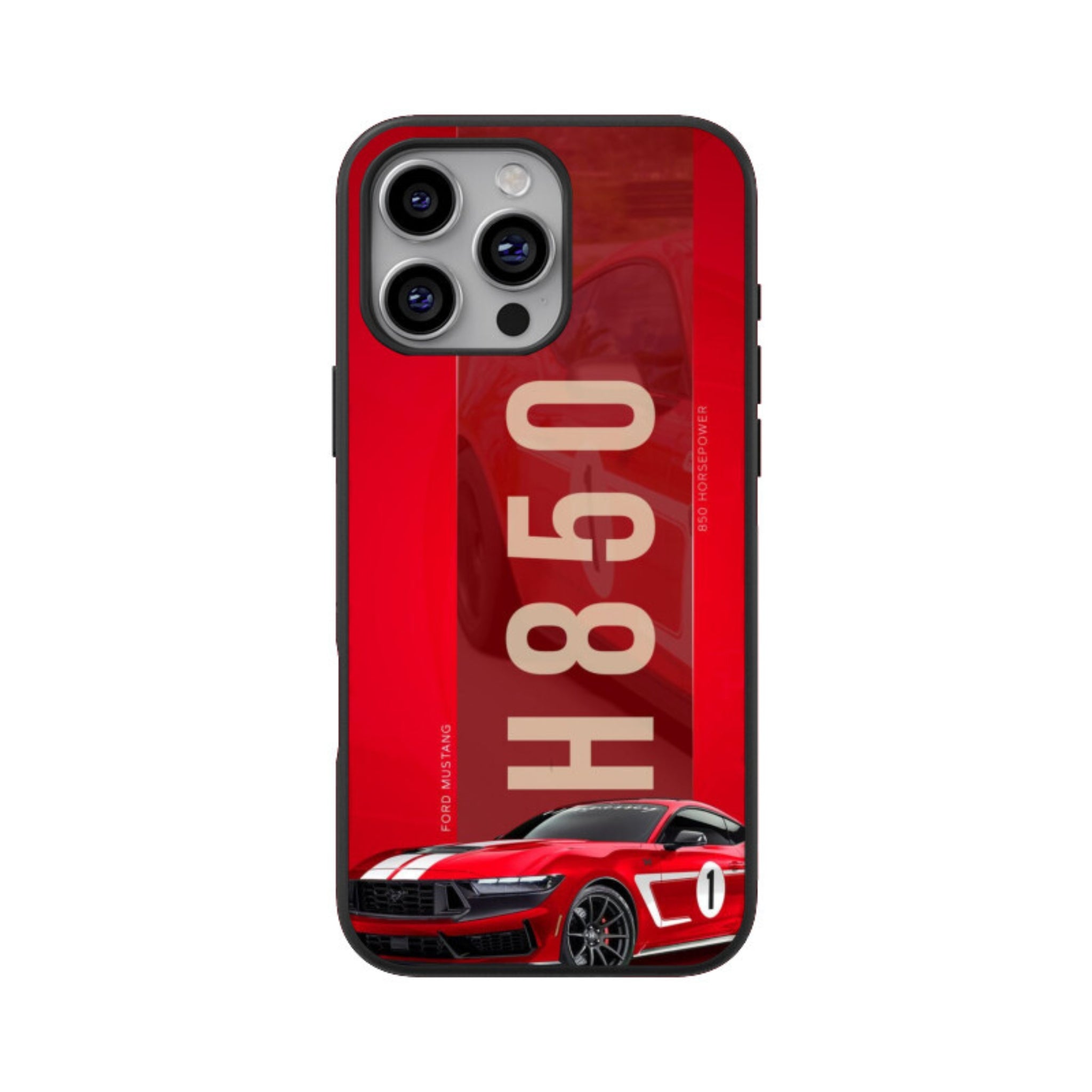 Red Mustang Glass Case for Apple iPhone