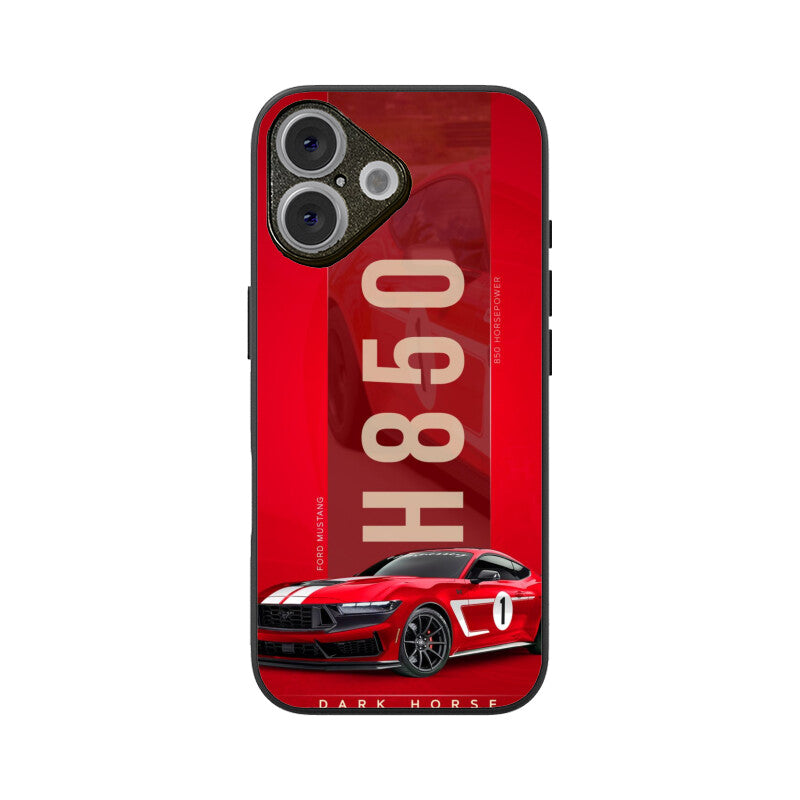 Red Mustang Glass Case for Apple iPhone