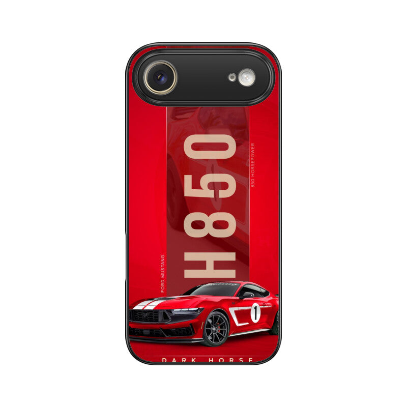 Red Mustang Glass Case for Apple iPhone