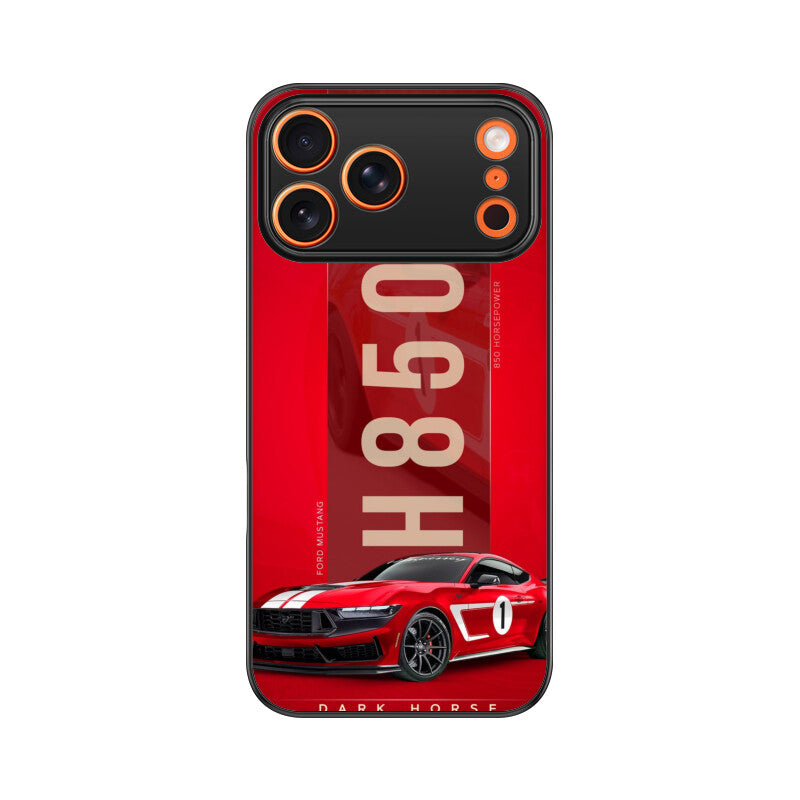 Red Mustang Glass Case for Apple iPhone