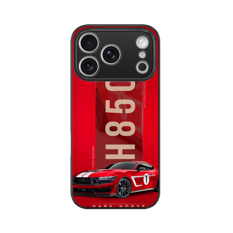 Red Mustang Glass Case for Apple iPhone