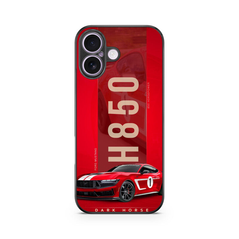 Red Mustang Glass Case for Apple iPhone