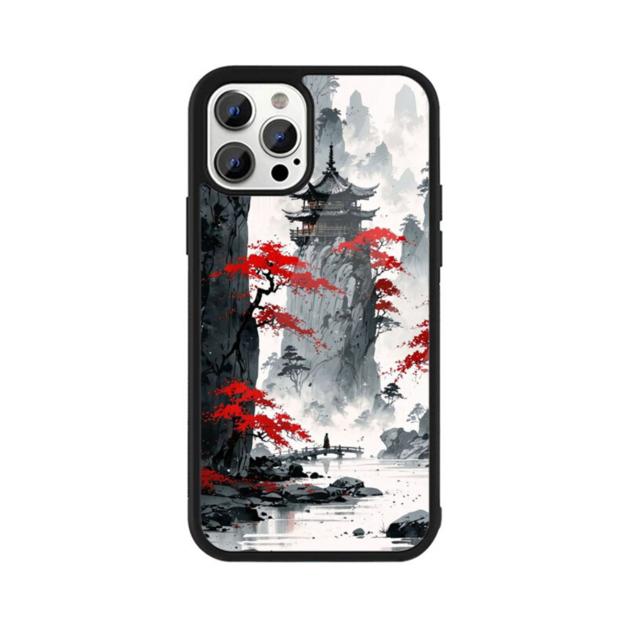 Scarlet Ink Mountains Glass Case for Apple iPhone