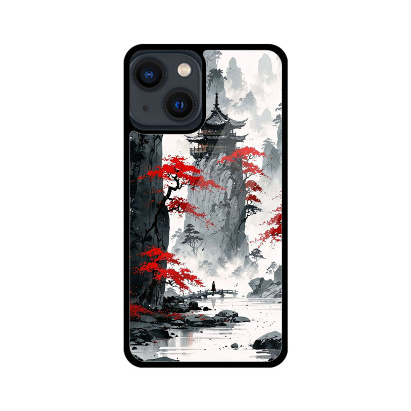 Scarlet Ink Mountains Glass Case for Apple iPhone