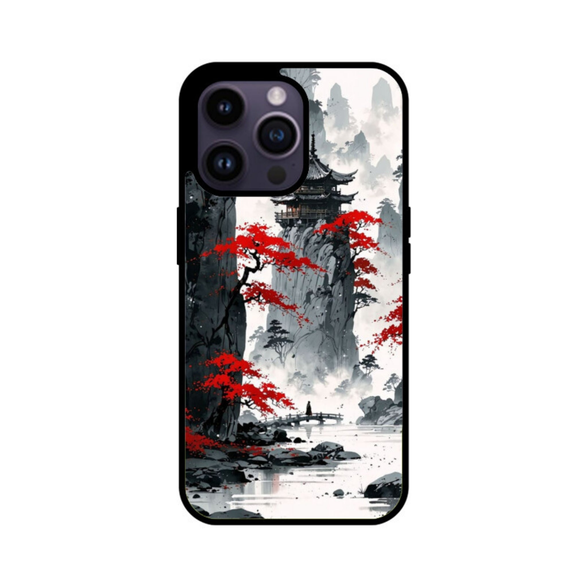 Scarlet Ink Mountains Glass Case for Apple iPhone
