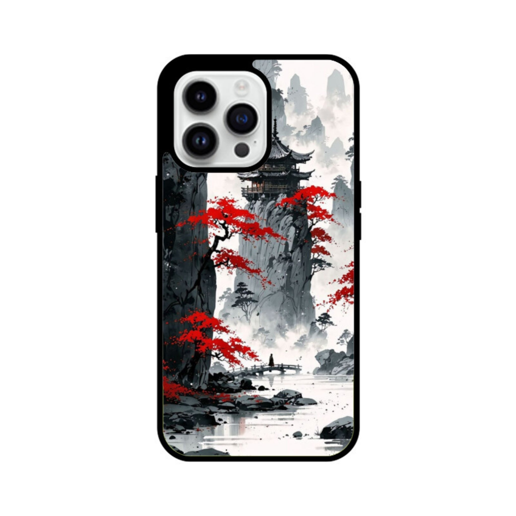 Scarlet Ink Mountains Glass Case for Apple iPhone