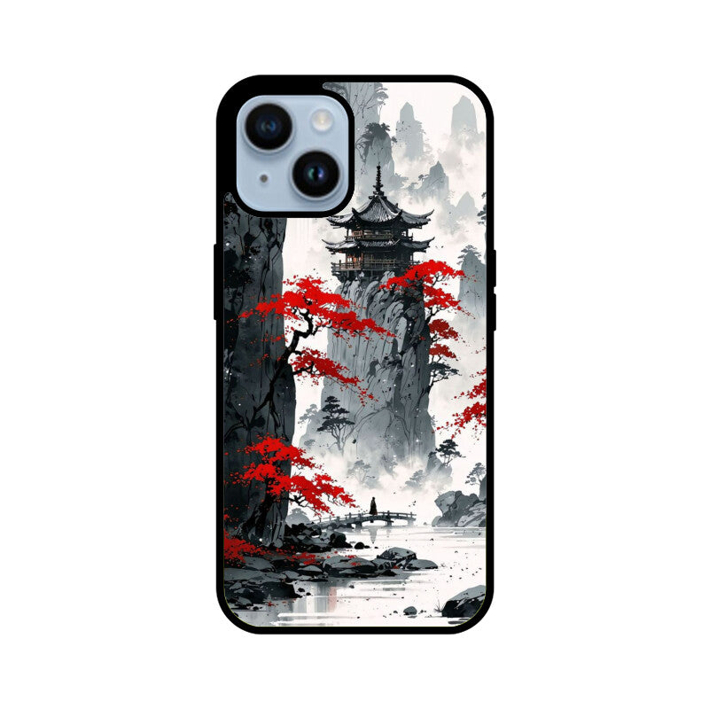 Scarlet Ink Mountains Glass Case for Apple iPhone