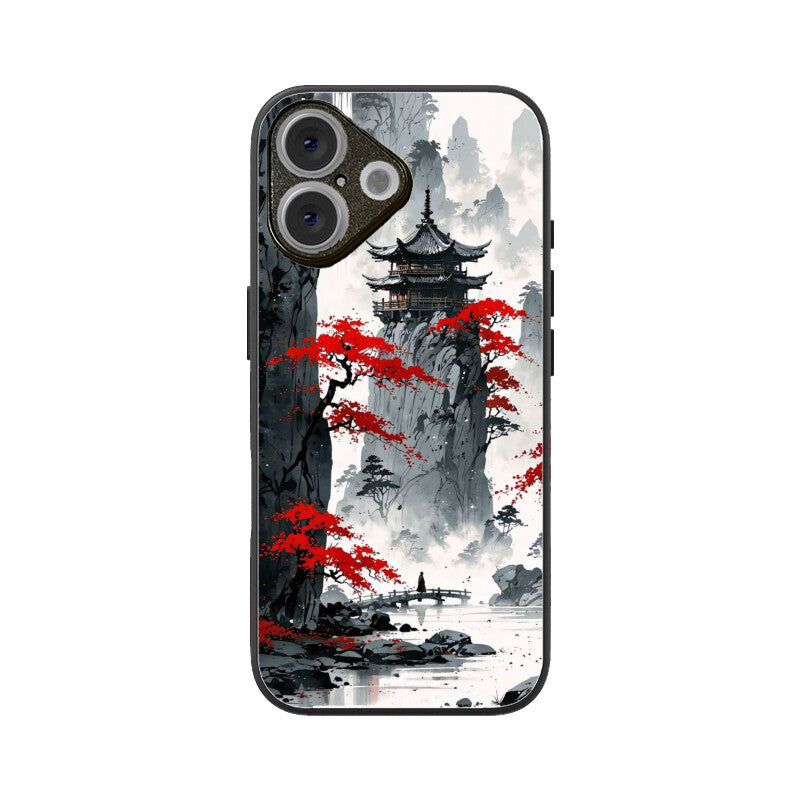 Scarlet Ink Mountains Glass Case for Apple iPhone