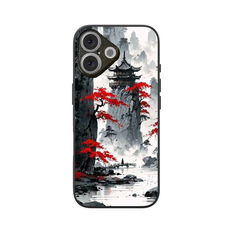 Scarlet Ink Mountains Glass Case for Apple iPhone