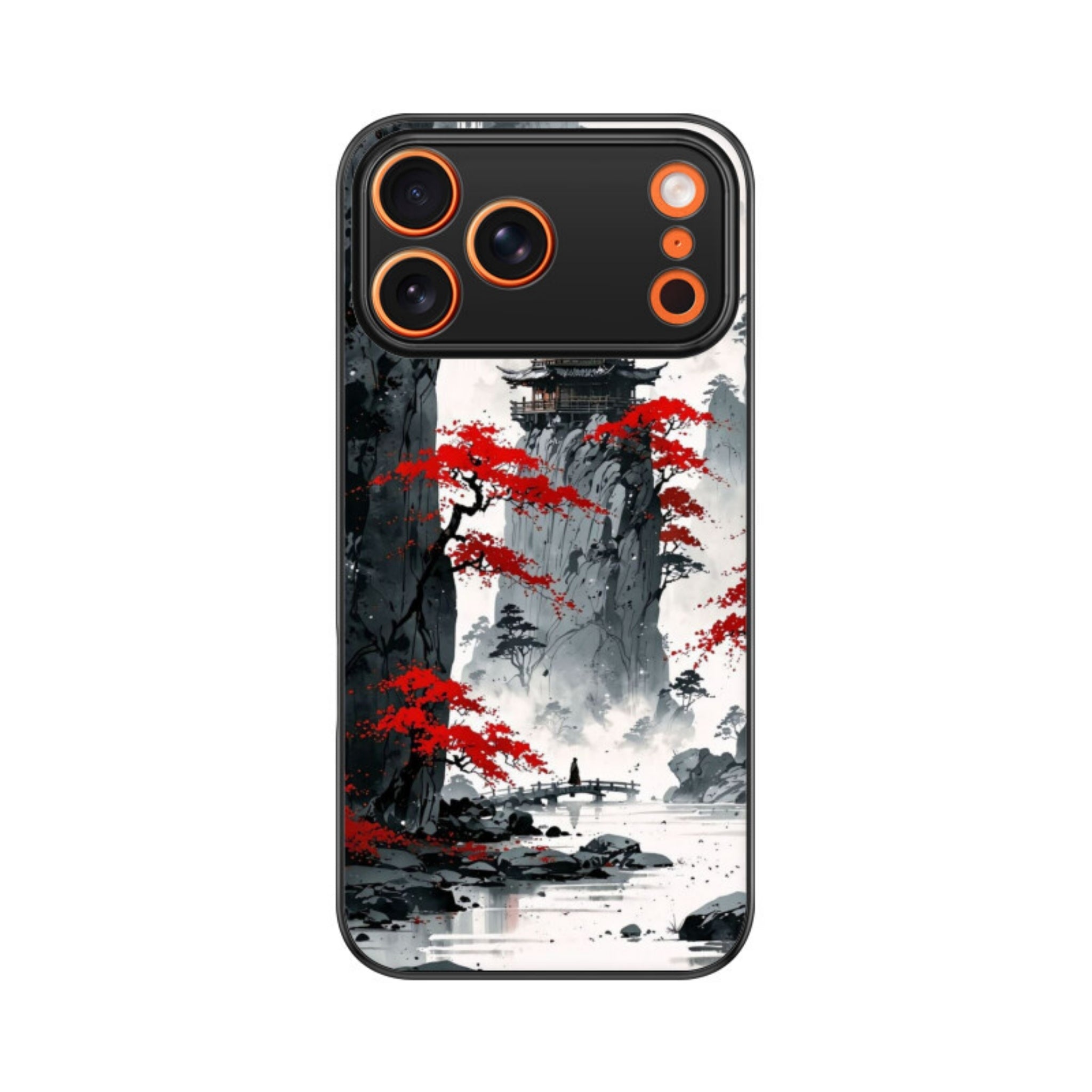 Scarlet Ink Mountains Glass Case for Apple iPhone