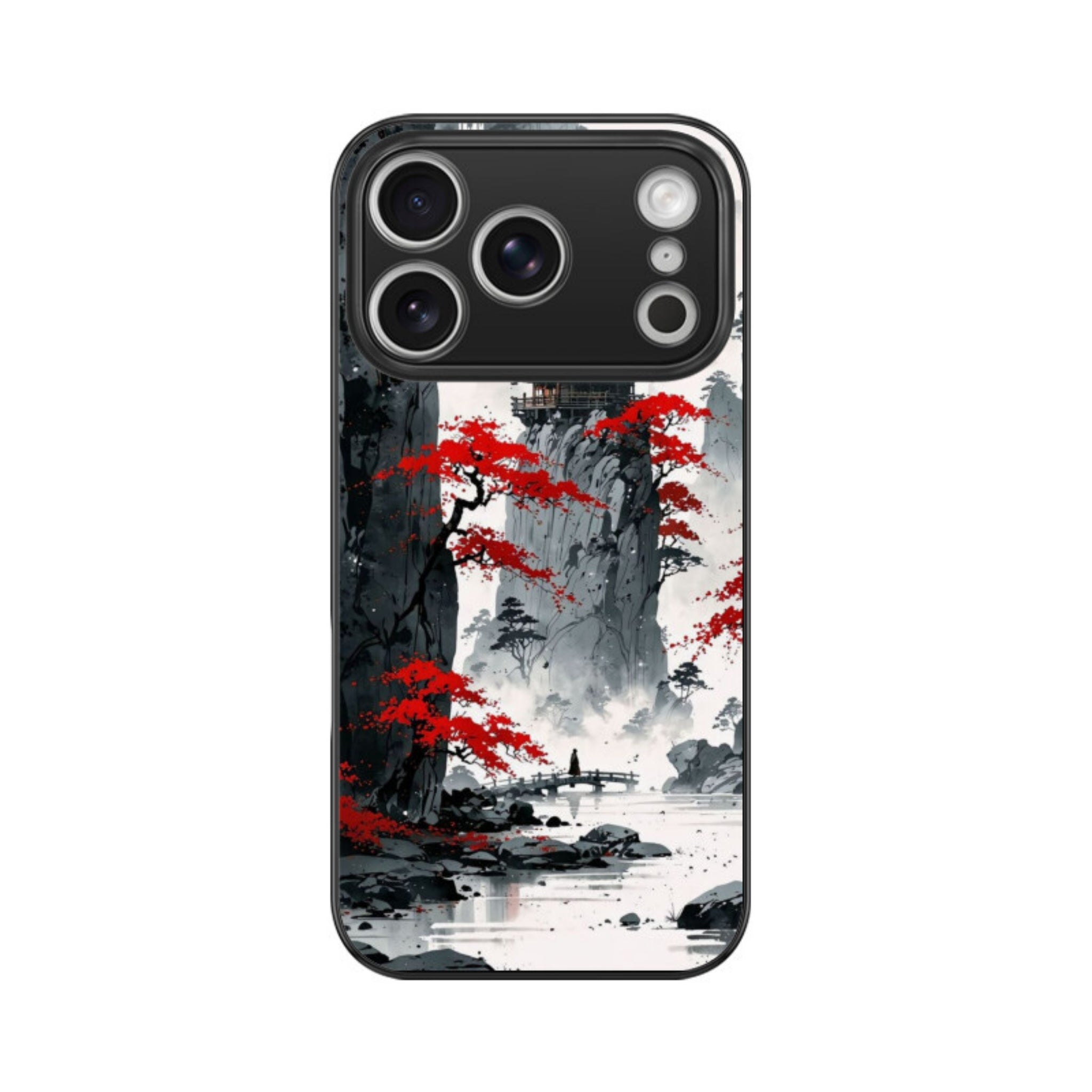 Scarlet Ink Mountains Glass Case for Apple iPhone