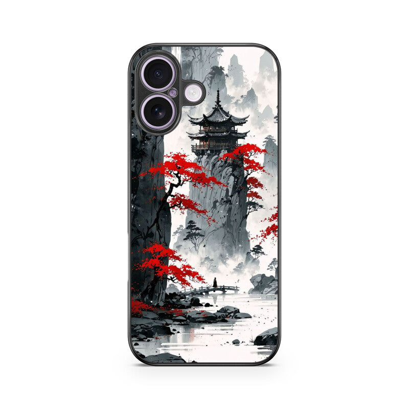 Scarlet Ink Mountains Glass Case for Apple iPhone