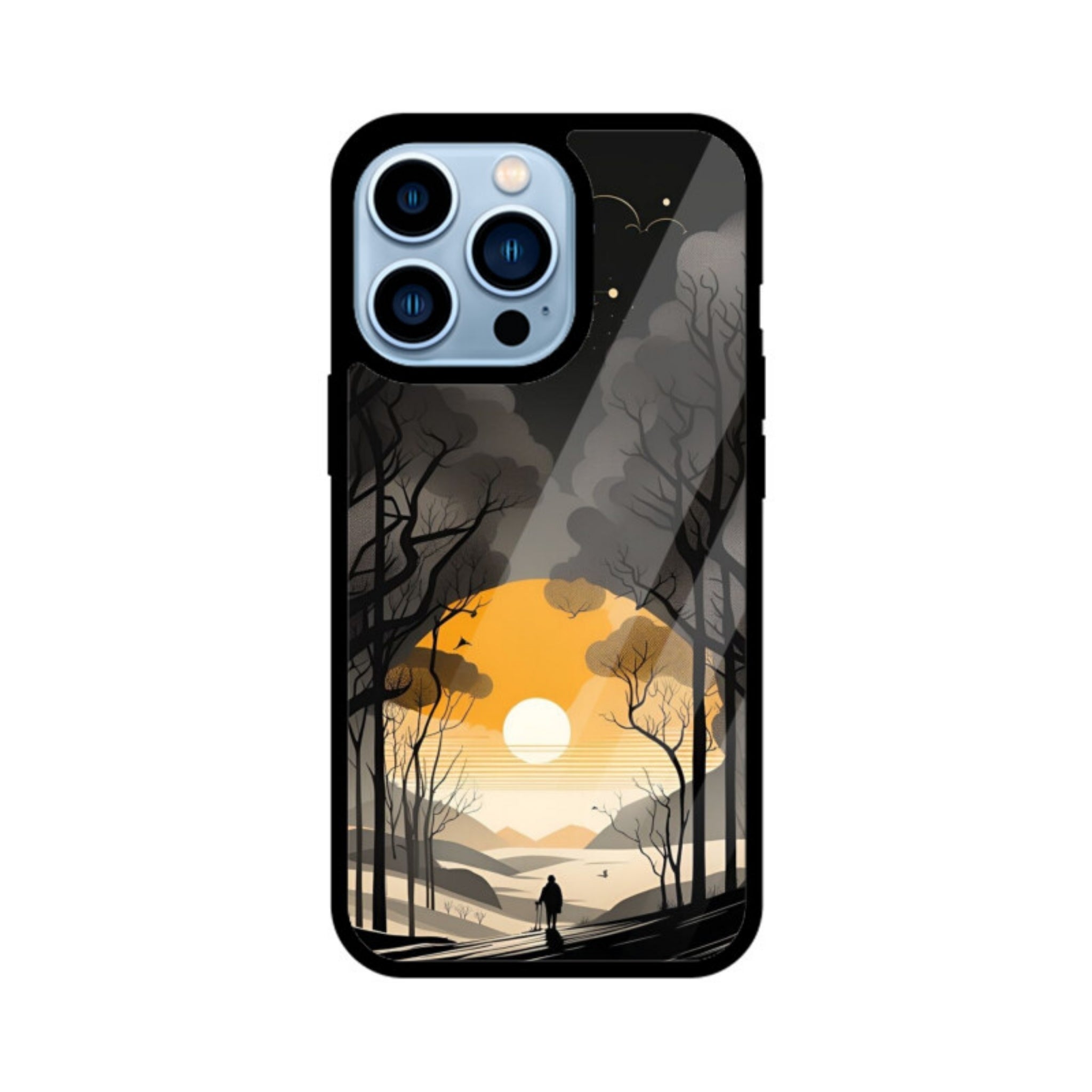 Evening Solitude Glass Case for Apple iPhone