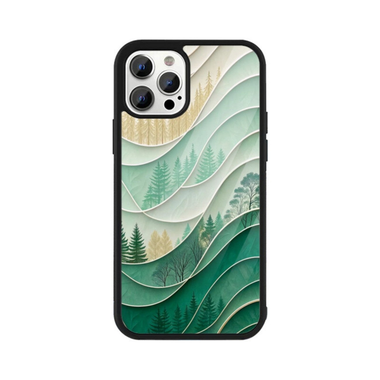 Pine Flow Glass Case for Apple iPhone
