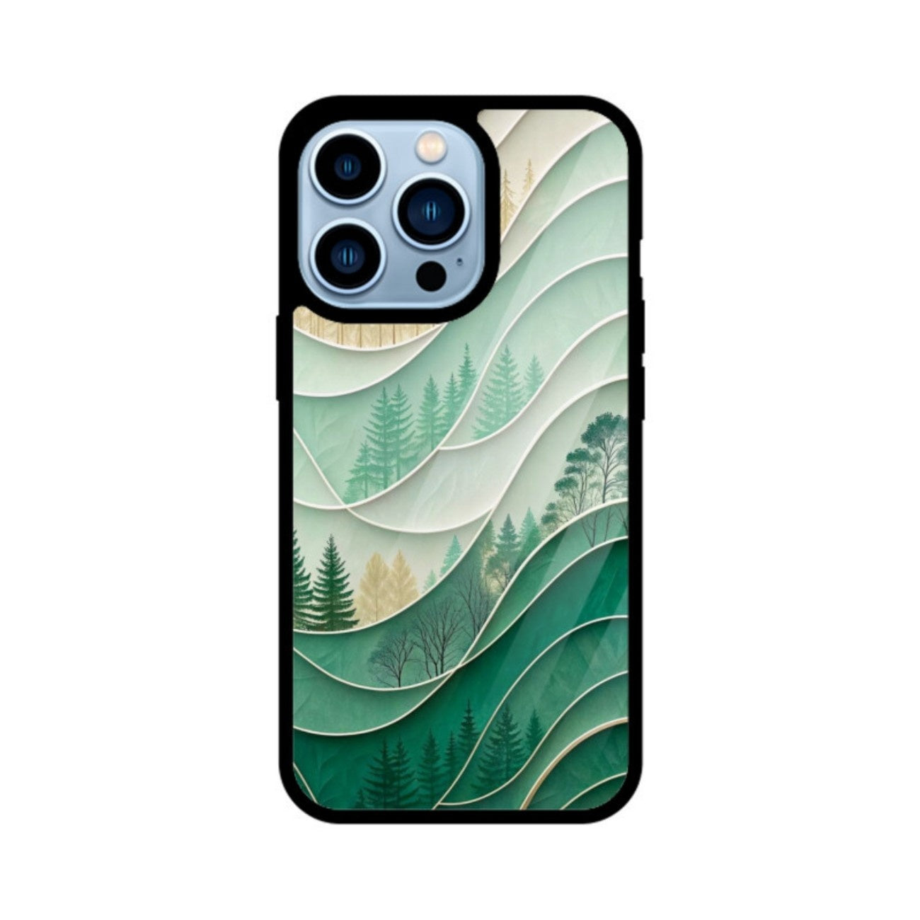 Pine Flow Glass Case for Apple iPhone