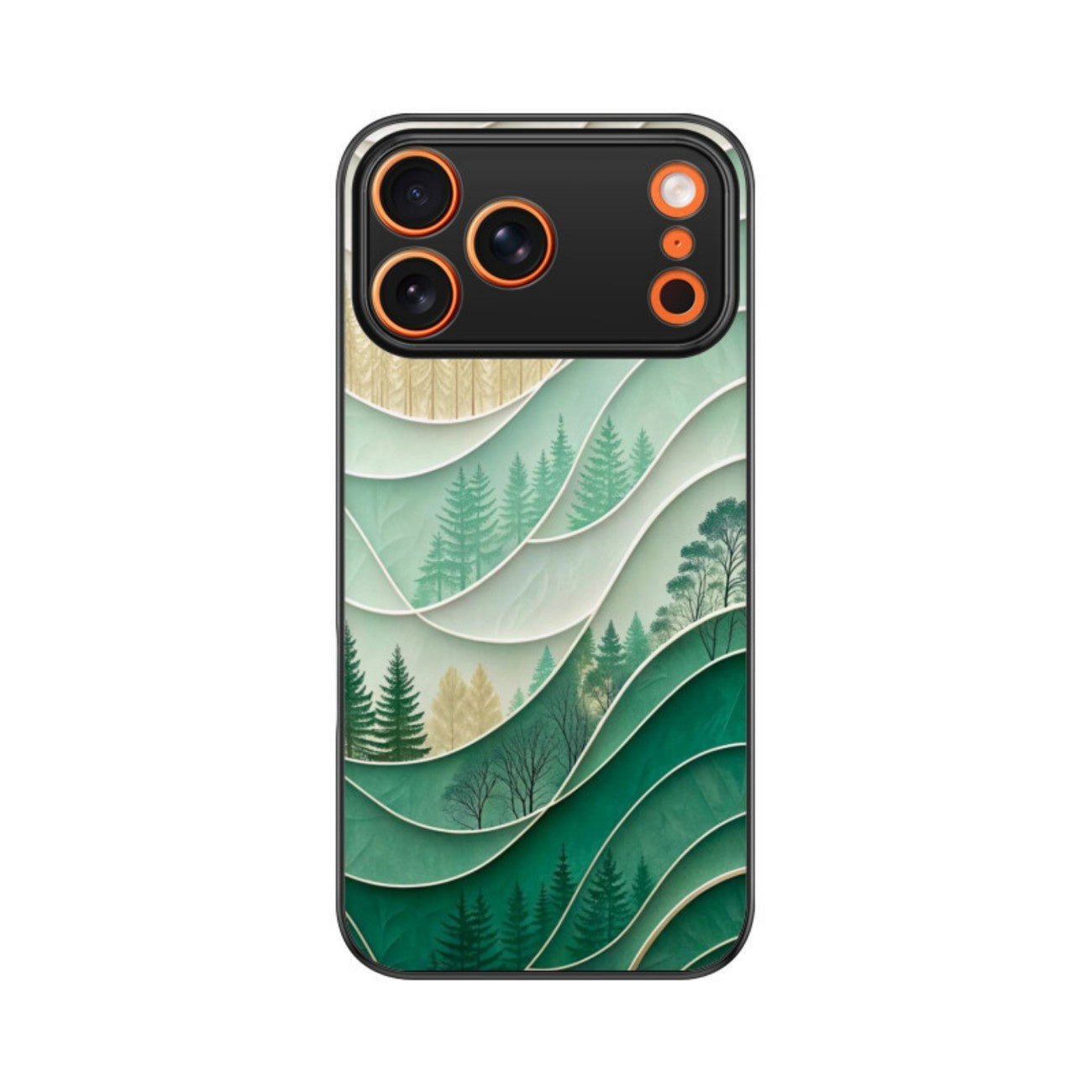 Pine Flow Glass Case for Apple iPhone