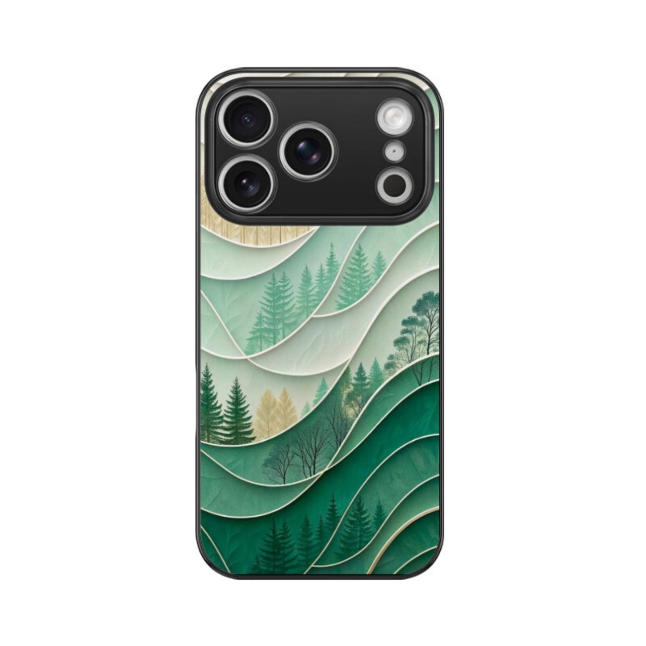 Pine Flow Glass Case for Apple iPhone