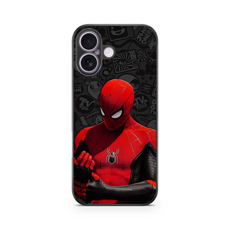 Crimson Web Hero Glass Case for Apple iPhone