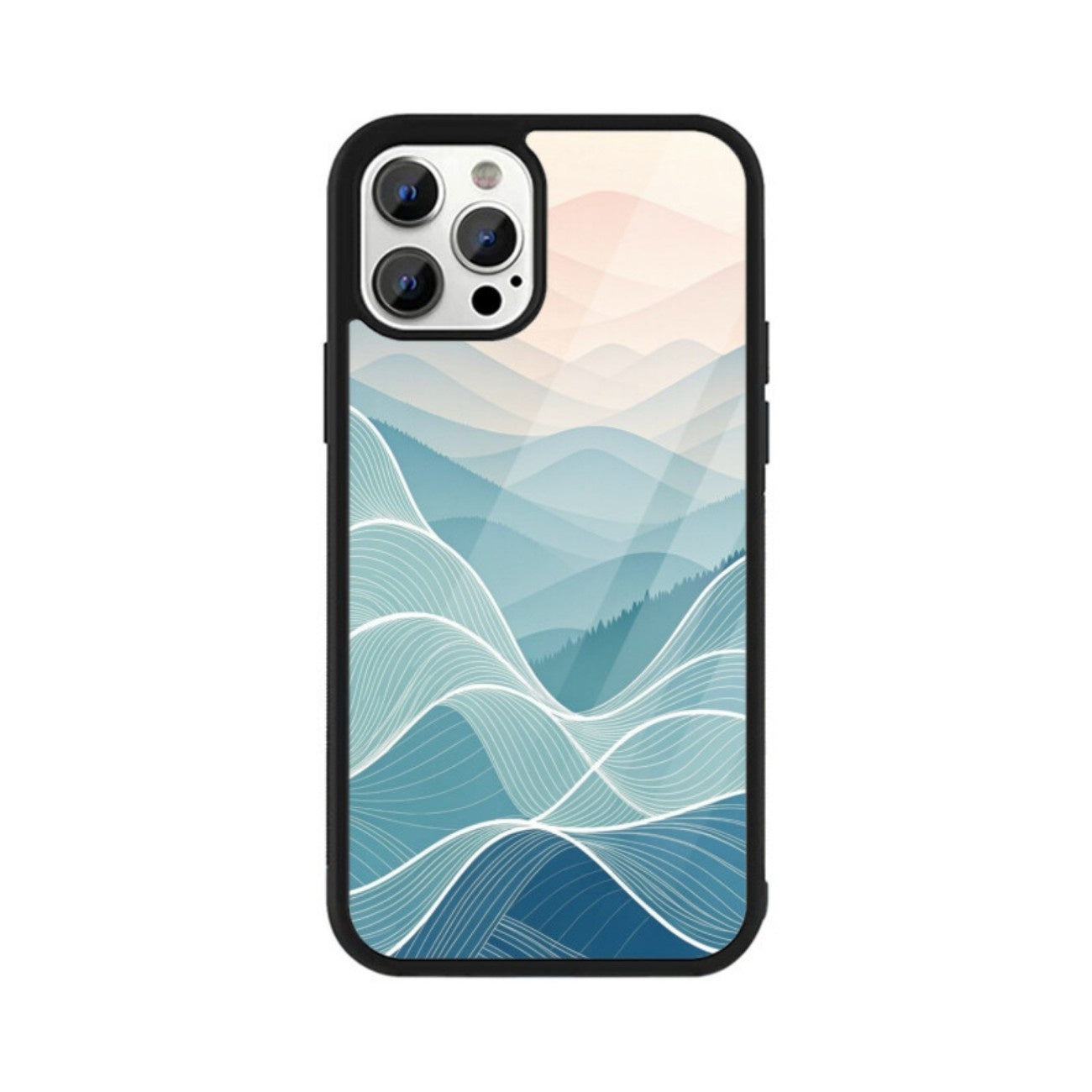 Azure Flow Glass Case for Apple iPhone