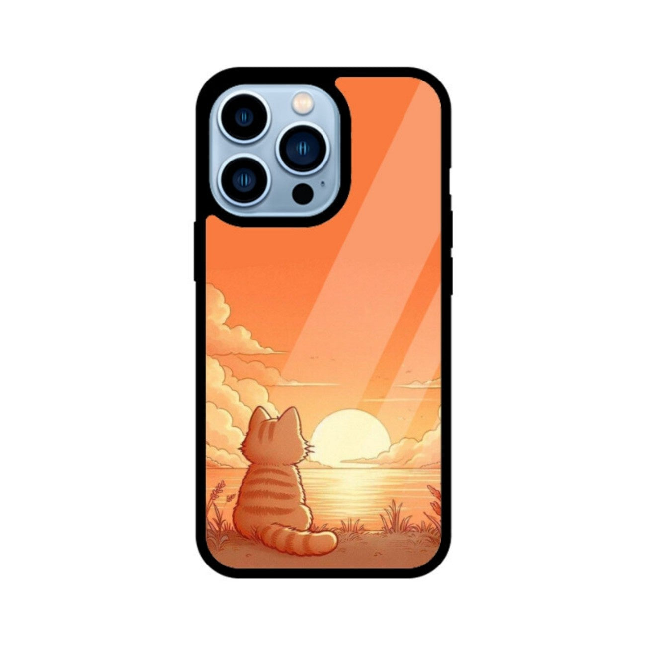 Golden Hour Kitty Glass Case for Apple iPhone