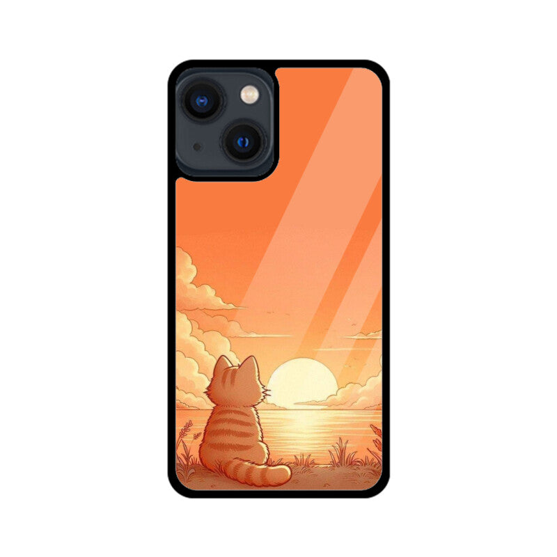 Golden Hour Kitty Glass Case for Apple iPhone