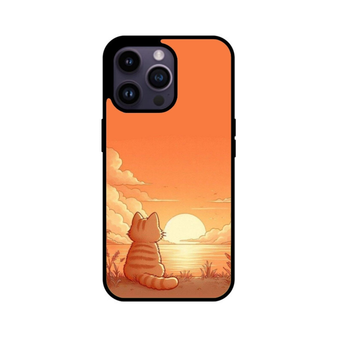 Golden Hour Kitty Glass Case for Apple iPhone