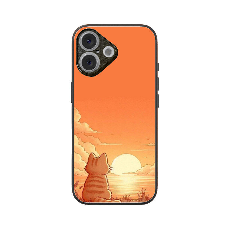 Golden Hour Kitty Glass Case for Apple iPhone