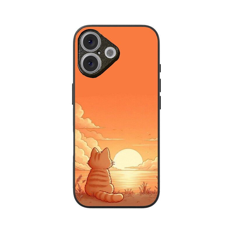 Golden Hour Kitty Glass Case for Apple iPhone