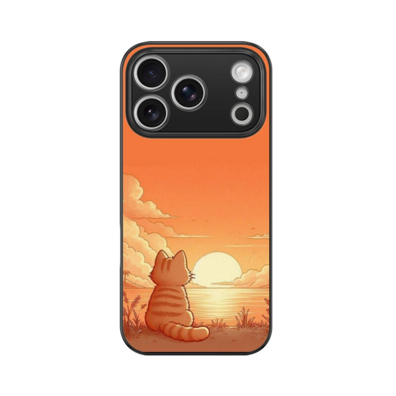 Golden Hour Kitty Glass Case for Apple iPhone