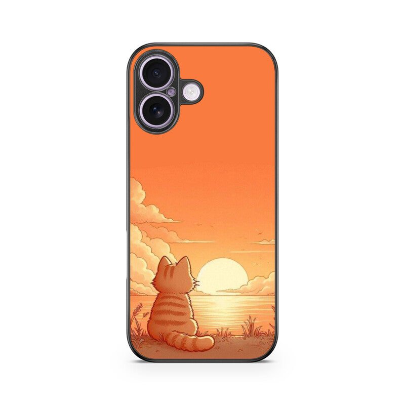 Golden Hour Kitty Glass Case for Apple iPhone