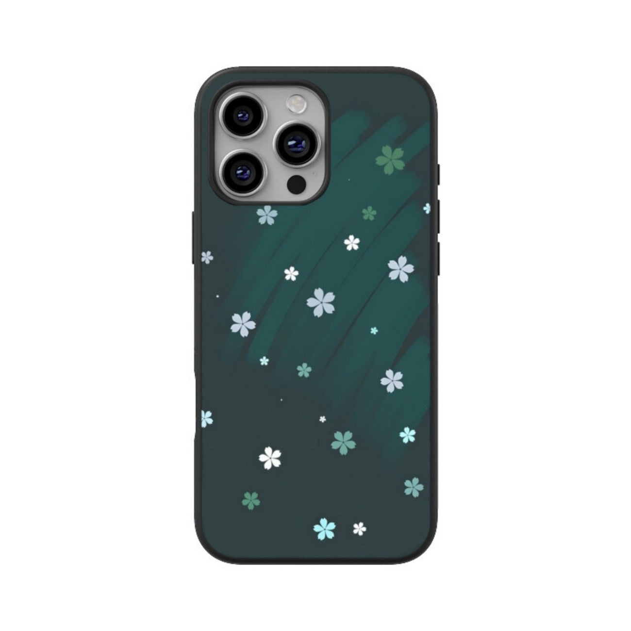Emerald Bloom Glass Case for Apple iPhone