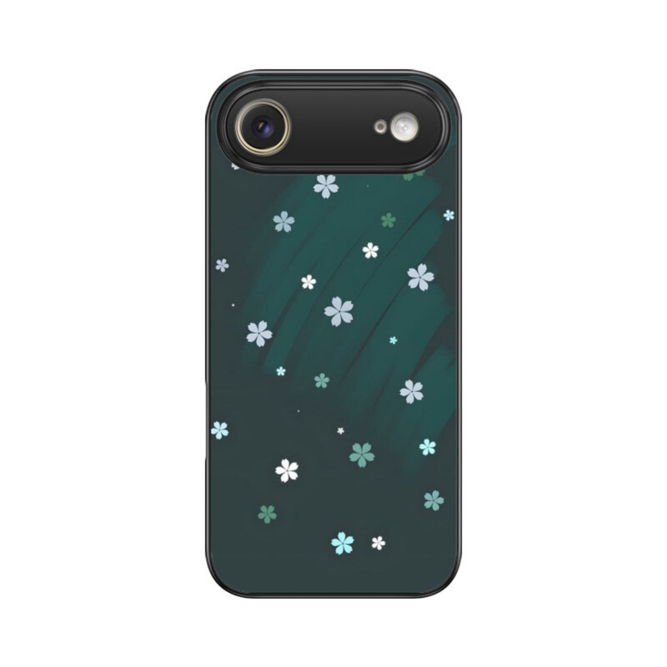 Emerald Bloom Glass Case for Apple iPhone