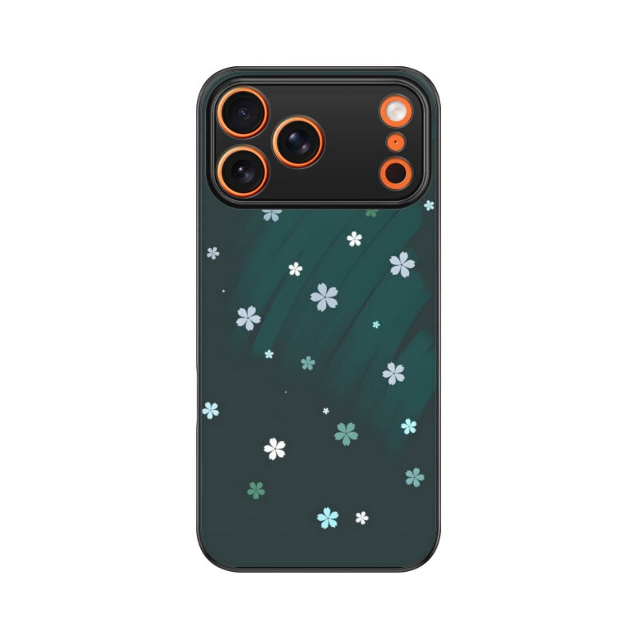 Emerald Bloom Glass Case for Apple iPhone