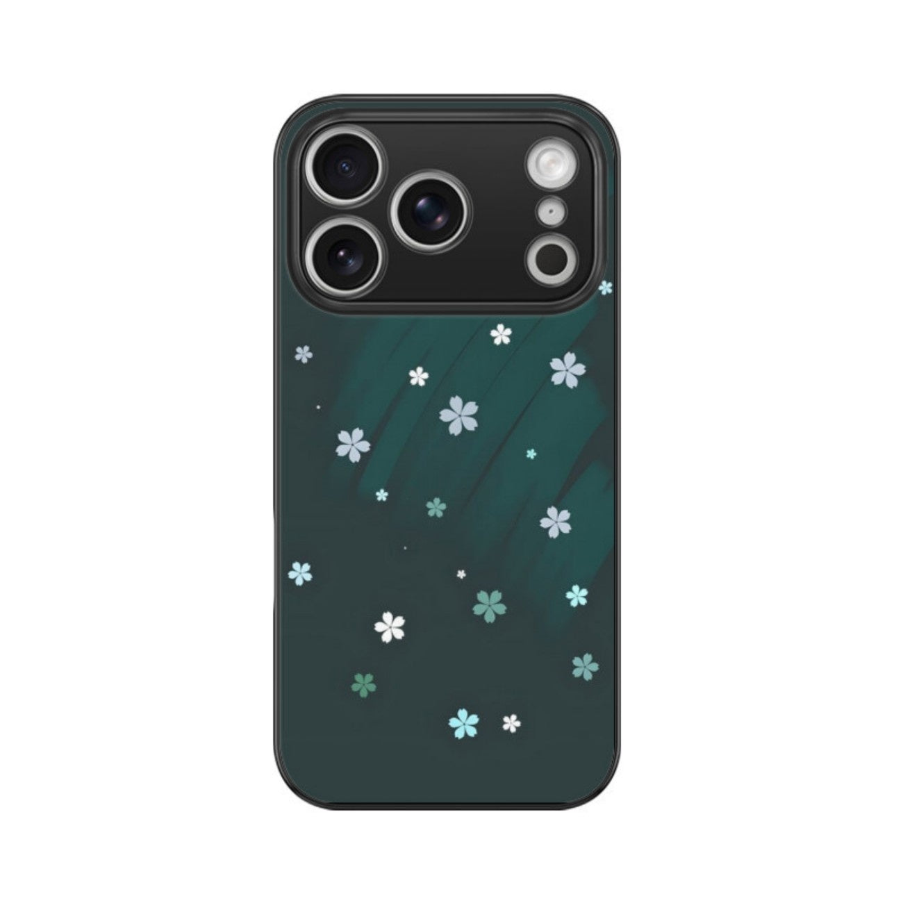 Emerald Bloom Glass Case for Apple iPhone