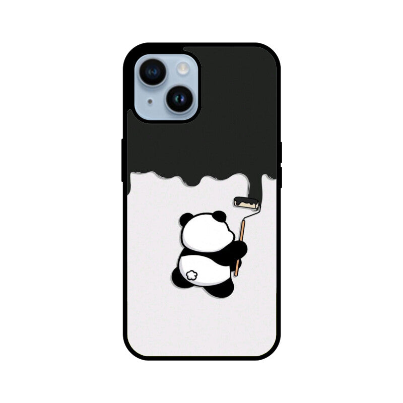 Panda the Painter Glass Case for Apple iPhone