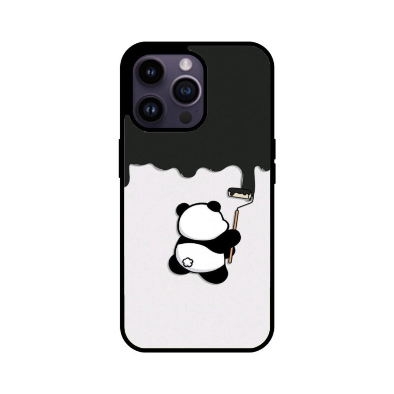 Panda the Painter Glass Case for Apple iPhone