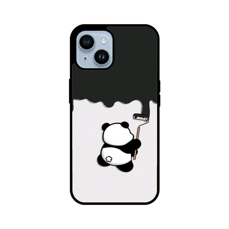 Panda the Painter Glass Case for Apple iPhone