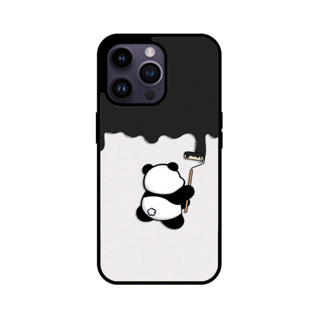 Panda the Painter Glass Case for Apple iPhone