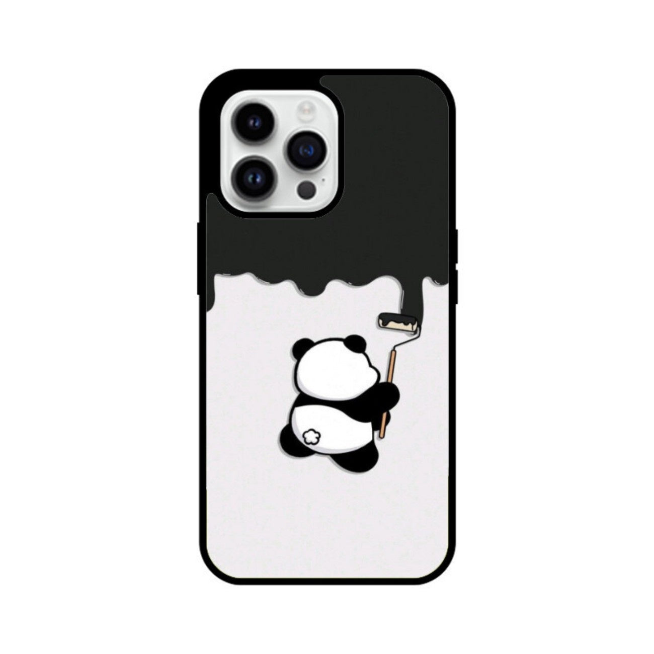Panda the Painter Glass Case for Apple iPhone