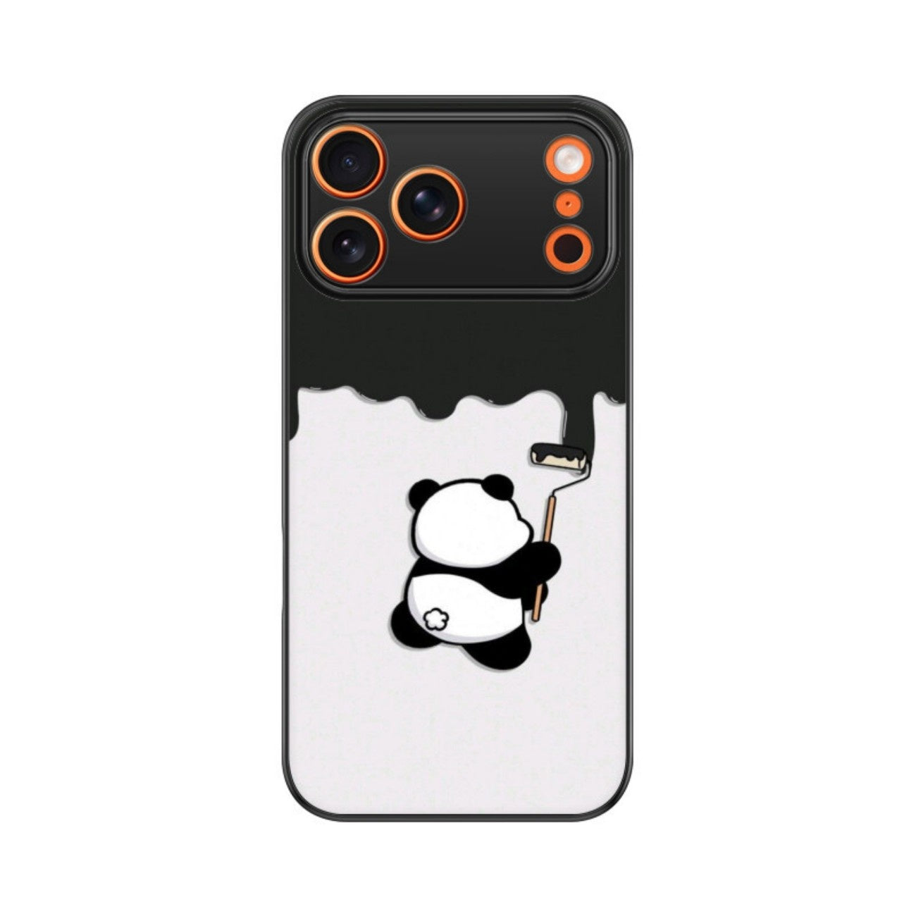 Panda the Painter Glass Case for Apple iPhone