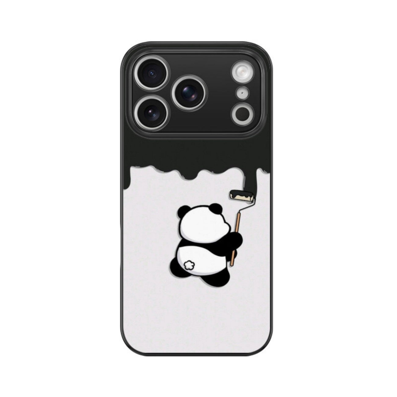Panda the Painter Glass Case for Apple iPhone