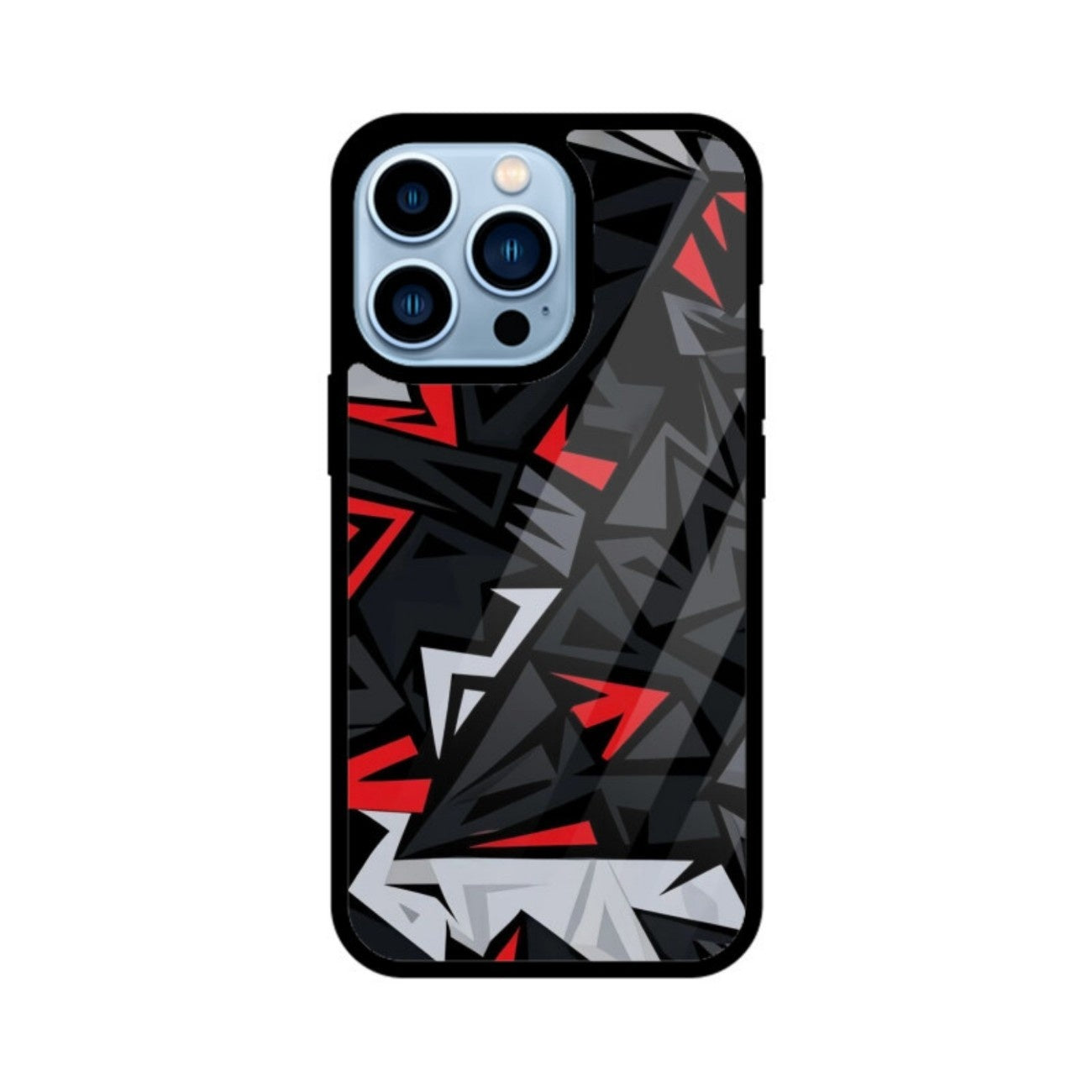 Red Strike Glass Case for Apple iPhone