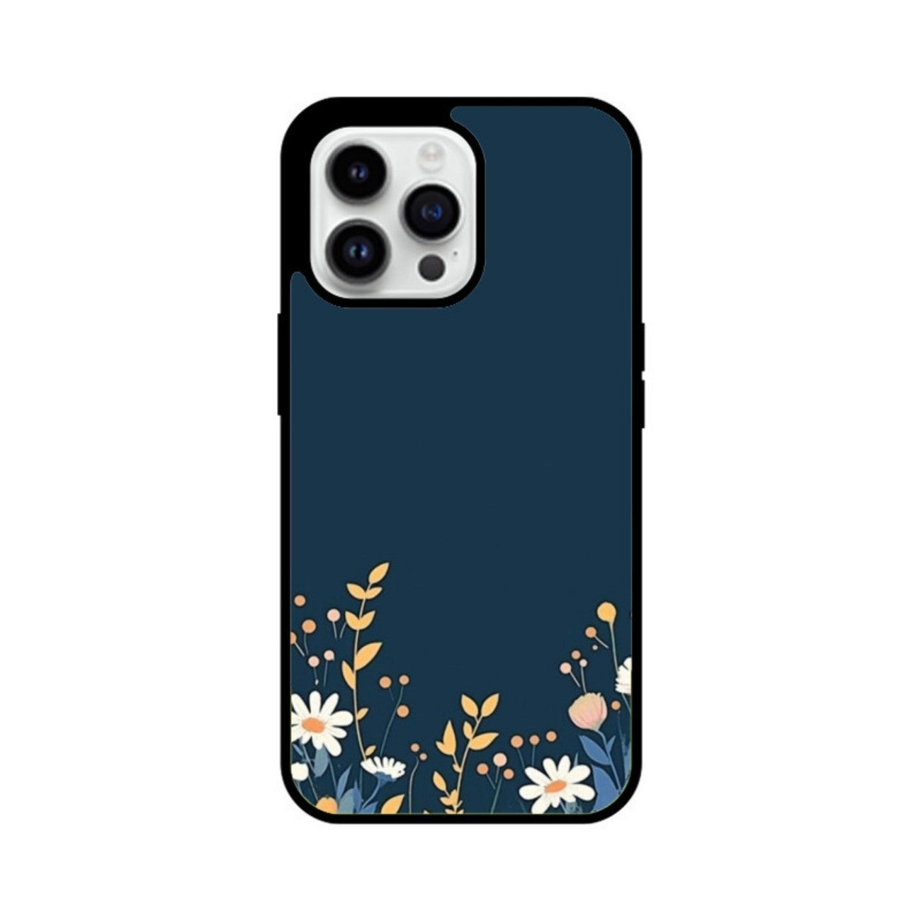 Moonlit Petals Glass Case for Apple iPhone