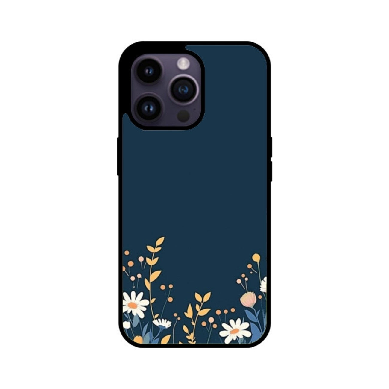 Moonlit Petals Glass Case for Apple iPhone